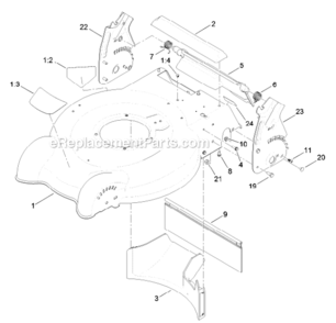 Housing_And_Rear_Height-Of-Cut_Assembly Diagram and Parts List for  Lawn Boy Lawn Mower